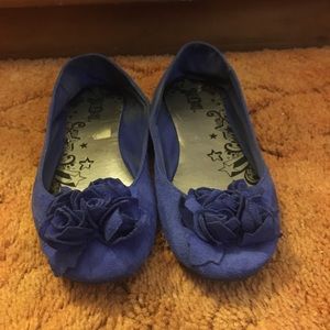 Blue Suede Flats